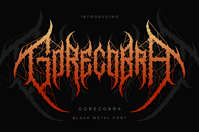 (Free) Gorecobra | Black Metal Font Vol. 4 freefont logo satanic typography