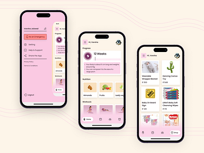 Maternity App Ui discover minimal mobile product design ui