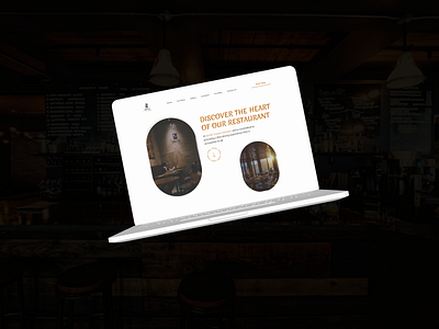 Restaurant Header / Landing page (3D Clay Mockup) branding ui
