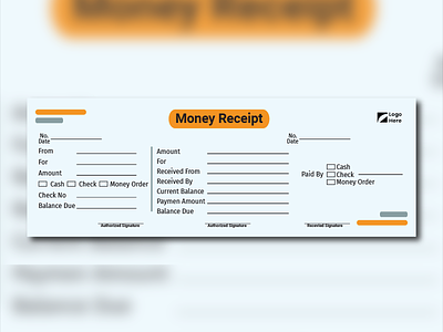 Money Receipt Design graphic design illustration money receipt money receipt design print item