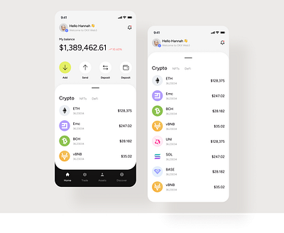 Crypto Wallet Mobile Homepage Design Practice ui wallet