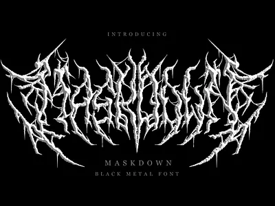 (Free) Maskdown | Black Metal Font freefont logo metal satanic typography