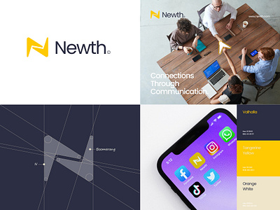 Newth© Logo design. abstract boomerang branding communication consultation consulting creative data design letter n logomaker logopresentaion meaningful modern n letter n logo nextmahamud startuplogo symbol tech