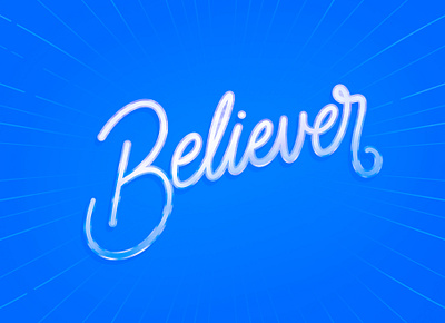 Believer - SYML design details gradient illustration letter lettering letters typography ui