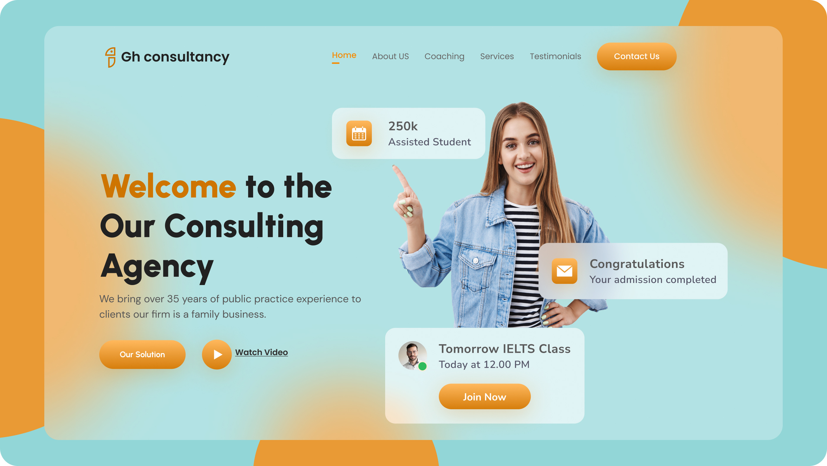 Visa And Immigration Landing page design figma graphic design immigration landing page portfolio ui visa web design web page web site