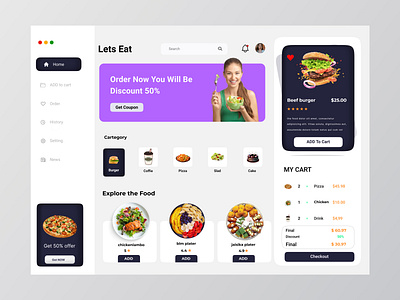 Food Delivery Dashboard 3d branding burger dashboard dashboard design design food delivey food food delivery food delivery dashboard illustration logo ui uiuxdesign website