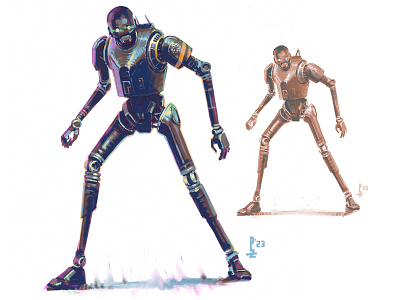 K-2SO [digital painting] andor android character character design concept art digital painting drawing illustration k2so march of robots marchofrobots painting pakowacz photoshop sketch star wars starwars