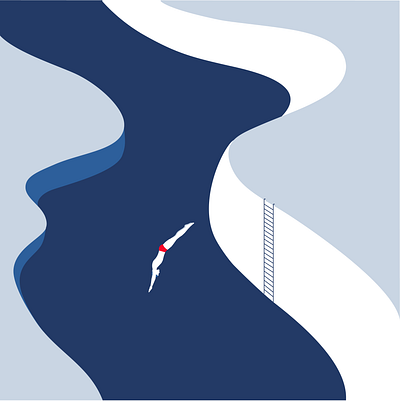 Ice River design illustration minimalism