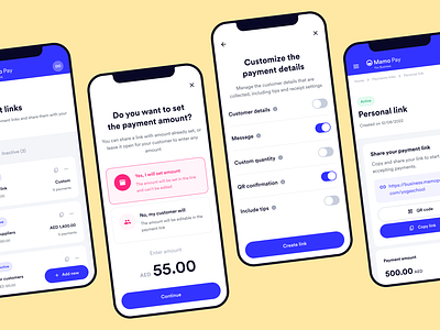 Mamo Dashboard – Payment link banking app banking online business web checkout designer digital wallet e commerce ecommerce enterprise finance fintech interface langing page mobile app mobile banking mobile design mobile ui online shopping payment transfer pricing