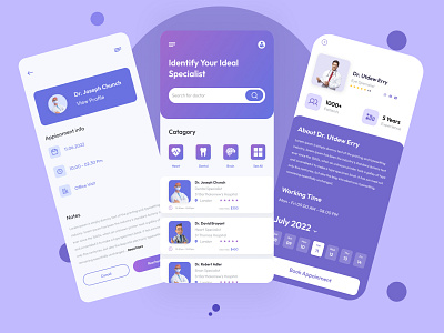 Doctor App Design. best doctor best ui best ui design branding creative ui design design doctor app medical medical ui design mobile app modern app design modern ui ui ux website