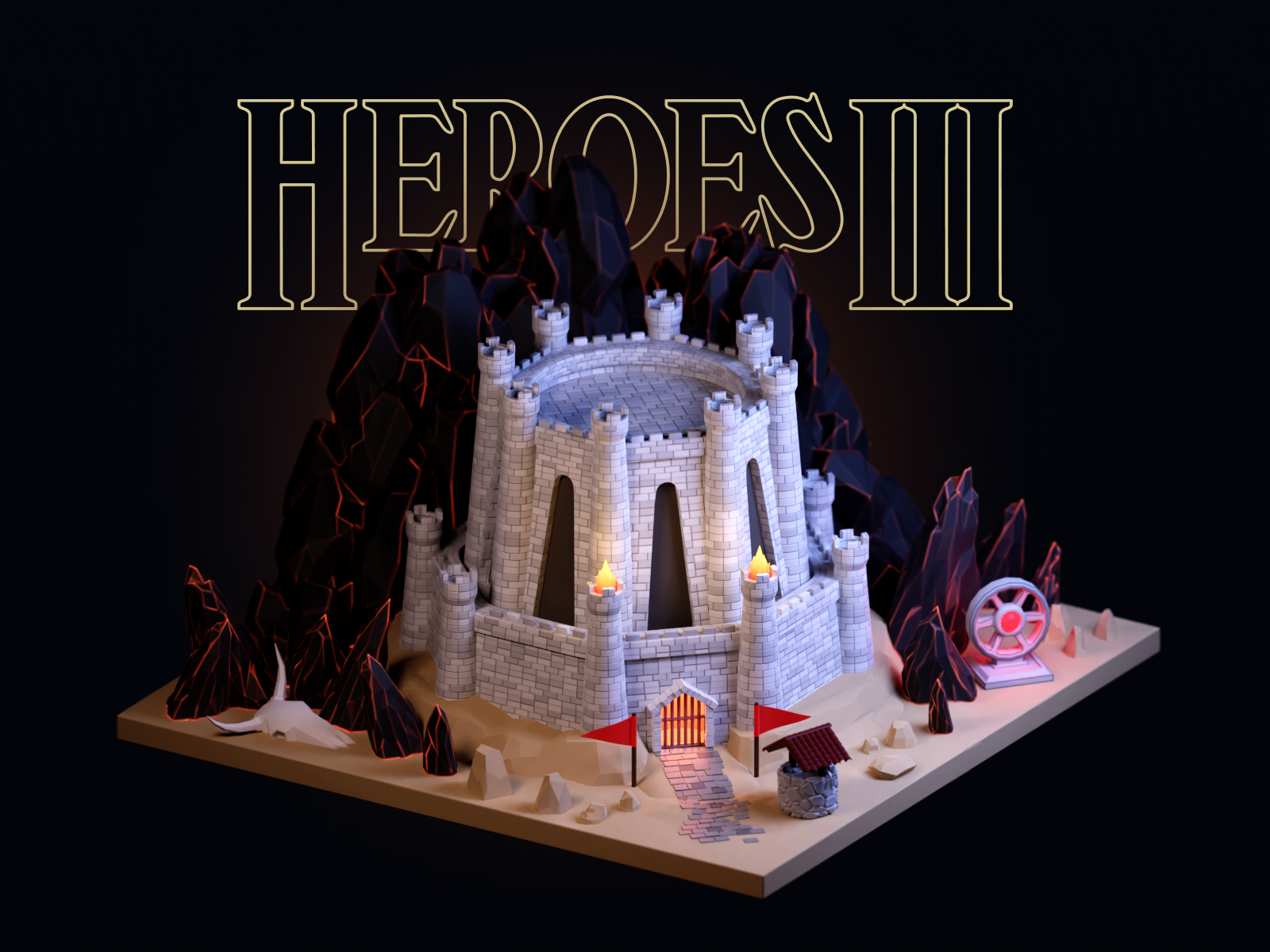Heroes of might and magic iii dangeon by anton moberg on dribbble