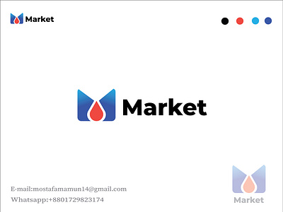 market M 3d letters stock gradient minimalist logo design! business logo customer logo letter logo logo design logo maker minimalist logo modern logo monogram logo