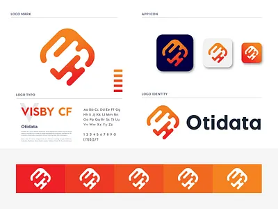Otidata Logo Design ai app logo best brand identity branding company logo design data logo design logo logo design logo designer logo mark logos logotype modern nft symbol tech logo technology top