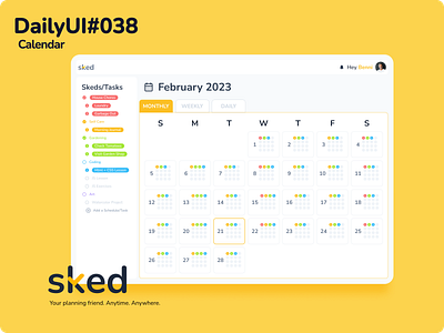 Daily UI Challenge #038|| Calendar branding dailyui design graphic design iillustration illustration logo ui vector web design