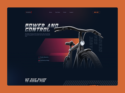 Landing page design for E-bike website bicycle ebike ebikes ecommerce electric bicycle electric bike interface landing page landing page design product ui design ux design web design website