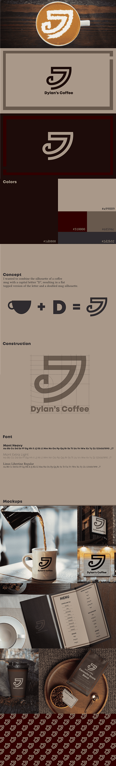 Dylan's Coffee Logo Presentation branding design graphic design illustration logo typography