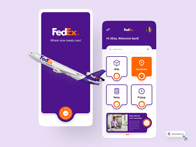 FedEx Delivery App 3d animation art branding courier delivery app digitaldesign flatdesign graphic design illustration innovationsync logo mobile motion graphics nft parcel product design ui vector webdesign