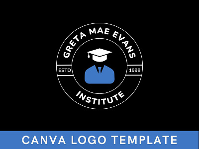 Premade Graduation Convocation Canva Logo Template brand identity branding canva convocation design education logo graduation logo institute logo logo logo design template