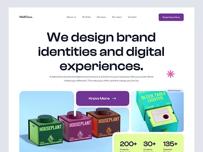 WellClass - Branding Agency Landing Page agency landing page agency webpage agency website branding business business website clean ui company web creative agency design agency digital marketing graphic design landing page minimal saas ui ui design web design webpage design website