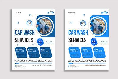 A flyer for car wash services car wash soical media