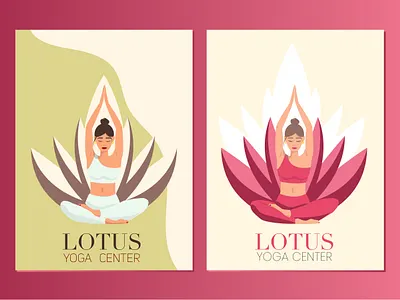 The girl in the lotus branding design girl graphic design illustration logo lotus pastel people vector yoga
