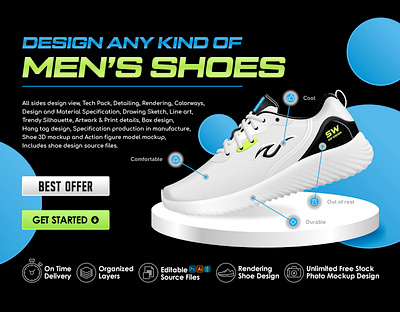 Men's Shoes Design design footwear design graphic design illustration shoes design vector