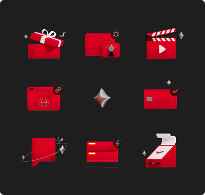 3D Icon set for shop by 3d branding graphic design ui