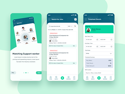 Support Care Hiring App adobe xd app design figma mobile app sketch ui ux