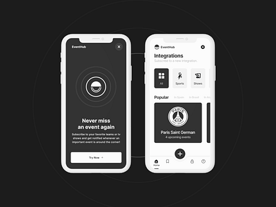 EventHub product design ui