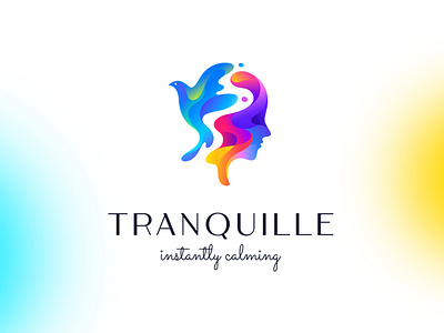 Mental trauma revival logo - Tranquille bird branding colorful design face graphic design health human face illustration logo mental health vector