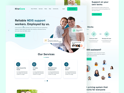 Elderly Caregiver Hiring Platform adobe xd figma prototyping ui ux design web design wireframing