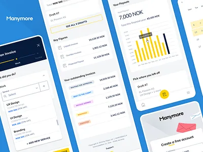 Manymore • A mobile friendly fintech/HRtech SaaS b2b charts dashboard fintech hrtech material2.0 materialdesign mobilefirst productdesign professional ui uxdesign