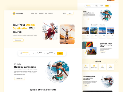 Travel Portal 2 figma ui ux design web design