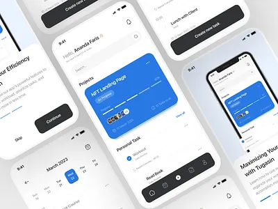 Tugasin - Task Management App app design management mobile project task task management to do to do list ui