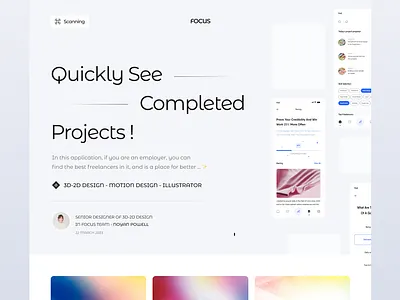 Focus- Web Header app clean design header light minimal ui ui web uiux ux web web design web header website