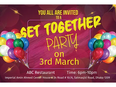 Get Together Party Design banner design get together party graphic design illustration party banner