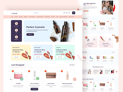 Skincare E-Commerce adobe xd e commerce design figma ui ux design web design