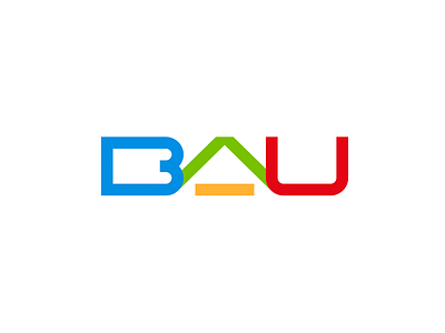 BAU a b bau bauhause brand branding color decentralized design finance font house identity illustration letter logo logotype monogram u