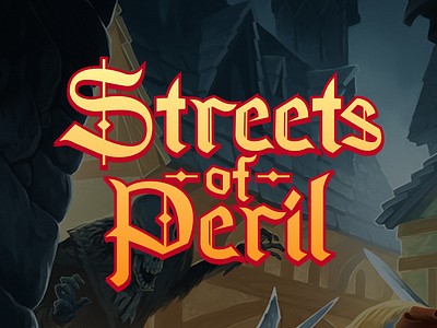 Logo Design for Streets of Peril book cover design branding design graphic design logo logo design branding tabletop tabletop rpg typographic typography vector