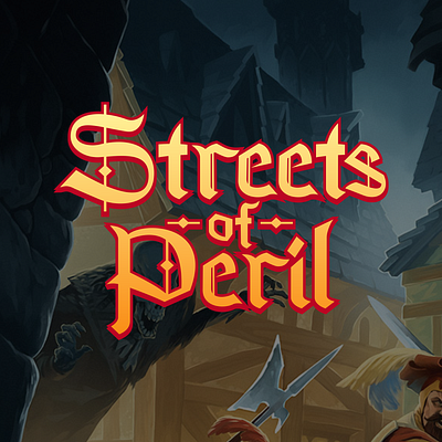 Logo Design for Streets of Peril book cover design branding design graphic design logo logo design branding tabletop tabletop rpg typographic typography vector