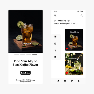 Mojito App Design app appdesign branding design illustration logo ui uidesign ux uxdesign