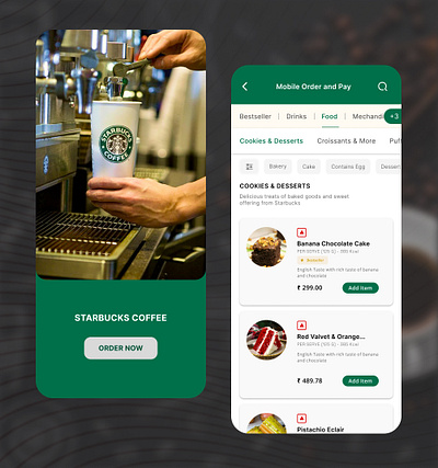 Starbucks App UI app figma ui uiux uiux design user interface