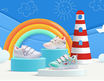 Girl's Shoes Design design footwear design graphic design illustration shoes design vector