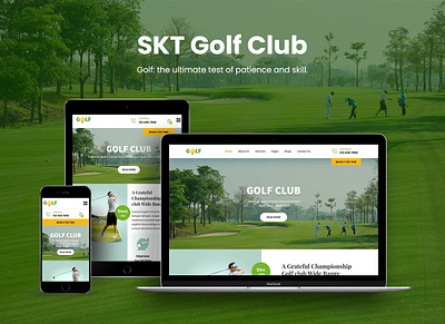 Sport Club & Golf Course WordPress Theme design golf wordpress theme graphic design sport theme theme design ui website builder wordpress wordpress design wordpress development wordpress template wordpress theme