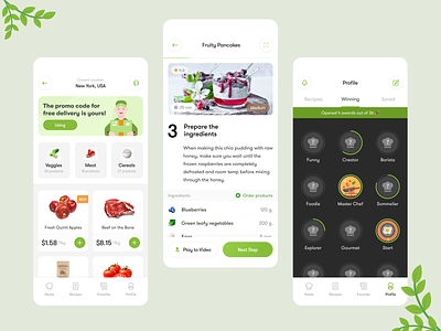 Easy Food - Other Pages application branding clean cooking dashboard delivery design diet food illustration mobile app recipe restaurant store toglas ui ux