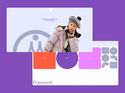 Premont / Main page children clean clothes design ecommerce kids outwear site ui ux web