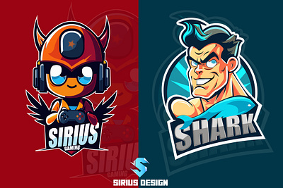 Two Gaming Mascot Logo Designs branding design esports logo gaming logo gaming logo design graphic design illustration initial letter logo latest gaming logo logo logo design mascot mascot logo mascot logo design ui vector