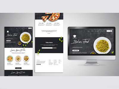 webtemplate-with-landingpage-traditional-italian-food-restaurant graphic design ui ux vector