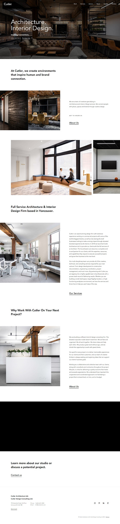 Website for Canadian Architecture Firm custom seo web application wordpress
