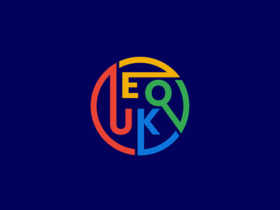 EQUK Logo Design. branding circle colorful design e eq eqlogo equk graphic design k letter logo logodesign logomaker multicolor q typography u uk uklogo